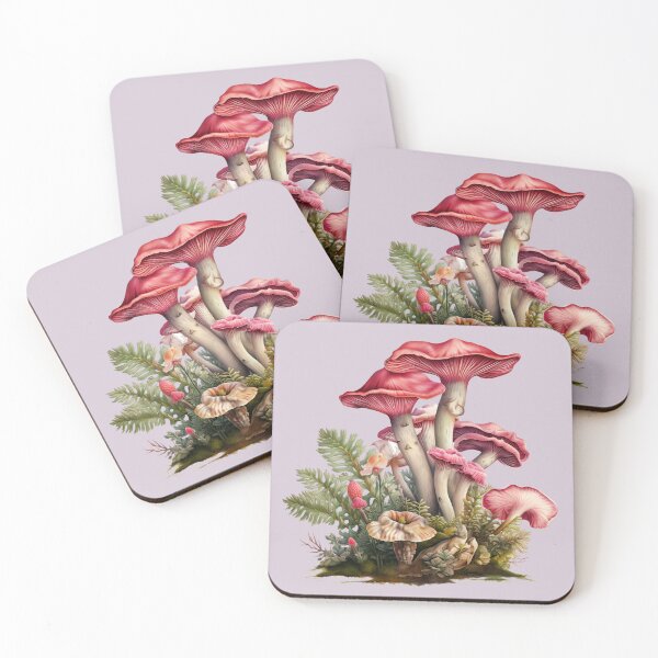 Item preview, Mushroom Fungi Fungus Toadstool Shroom Button Oyster Cremini Chantrelle Porcini Enoki Shiitake Morel Psychedelic Fern Flower Forest designed and sold by Sarcastic Narwhal.
