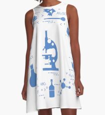 Chemistry scientific, education elements. A-Line Dress