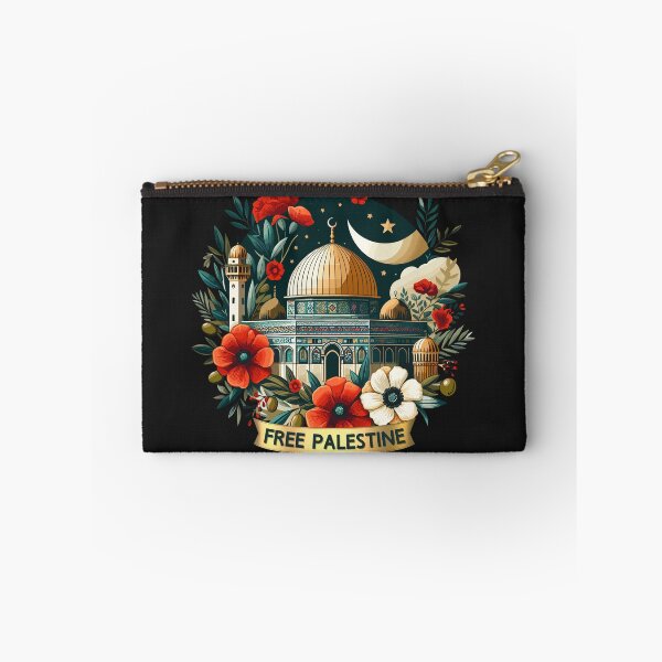 Item preview, Free Palestine Dome of The Rock Al Aqsa Olives Poppy Flowers Olive Tree designed and sold by Slice Of Seed.