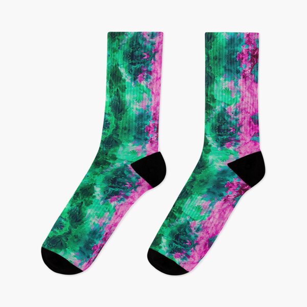 Artikelvorschau, Niedliches sommerliches psychedelisches Batikmuster – Boho-Grün entworfen und verkauft von RoyalStarsPatts.