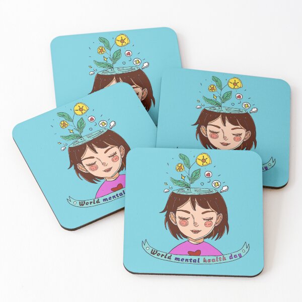 Item preview, Woman with flowers on her head to promote mental health awareness. designed and sold by Sabrina-1988.