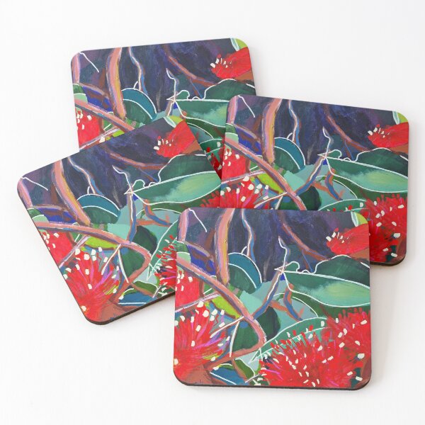 Aperçu de l'œuvre Fleurs de gomme rouge australienne par Leah Gay créée et vendue par leahgay.
