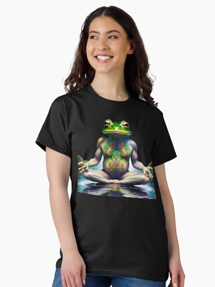 Thumbnail 2 of 7, Classic T-Shirt, Frog Spirit Animal Shaman Guide designed and sold by Kangaboy.