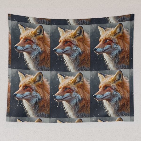 Artikelvorschau, Fuchsporträt entworfen und verkauft von FoxVibes.