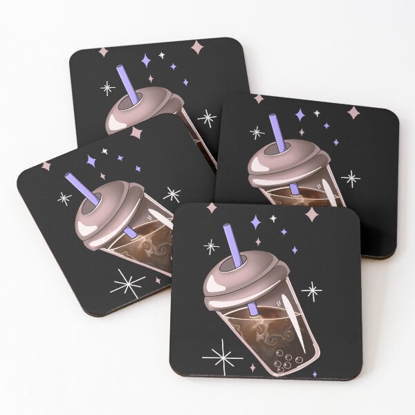 Item preview, Boba Tea/Coffee Latte for Coffee Lovers (black background) designed and sold by MptR.