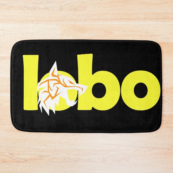 Item preview, White wolf with orange eyes and yellow letters designed and sold by the Zarock Shop.