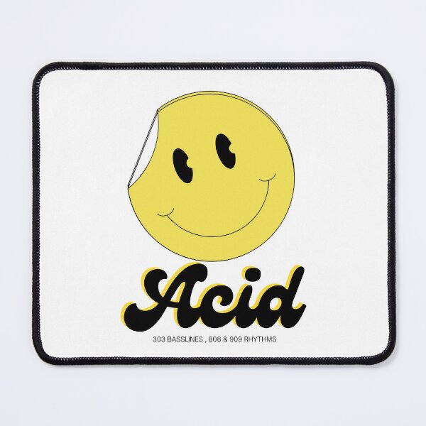 Item preview, ACID HOUSE - Smiley Sticker Peel (Black) designed and sold by Discothreadz.