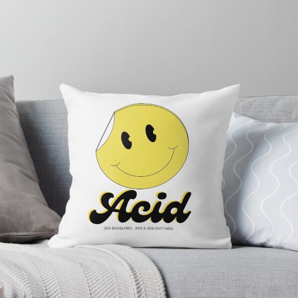 Item preview, ACID HOUSE  - Smiley Sticker Peel (Black)  designed and sold by Discothreadz.