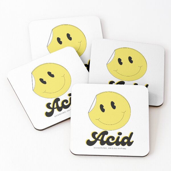 Item preview, ACID HOUSE  - Smiley Sticker Peel (Black)  designed and sold by Discothreadz.