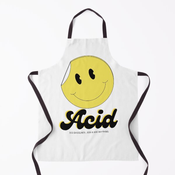 Item preview, ACID HOUSE - Smiley Sticker Peel (Black) designed and sold by Discothreadz.