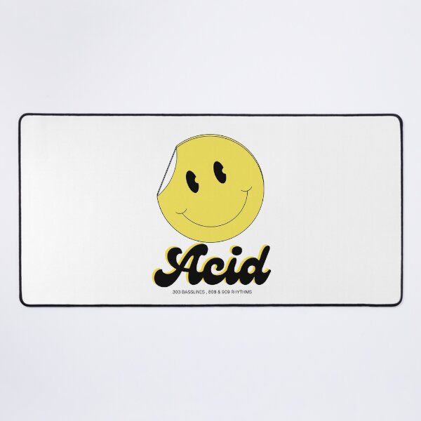 Item preview, ACID HOUSE - Smiley Sticker Peel (Black) designed and sold by Discothreadz.
