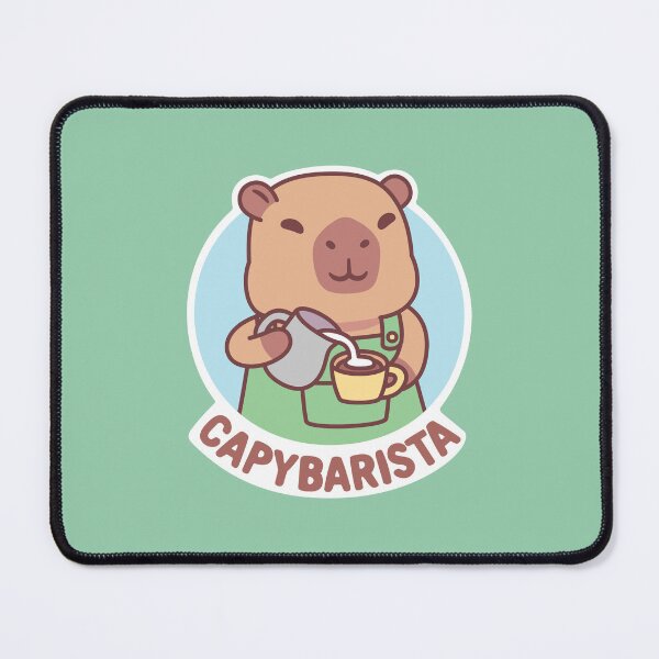 Item preview, Cute Capybara Barista And Coffee Funny Pun designed and sold by rustydoodle.