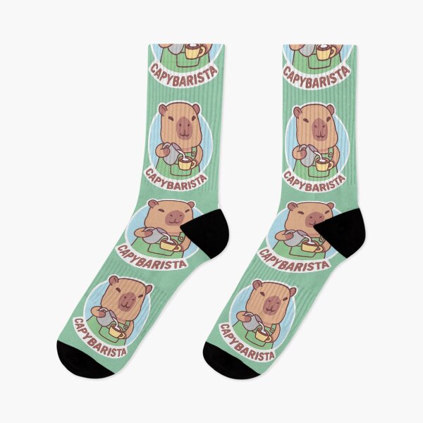 Item preview, Cute Capybara Barista And Coffee Funny Pun designed and sold by rustydoodle.