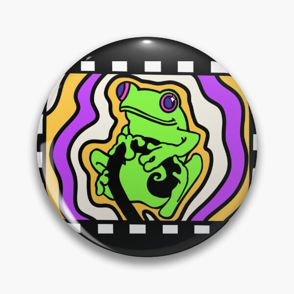 Item preview, Groovy Subtle Non-Binary Pride Red Eyed Tree Frog Digital Painting  designed and sold by junifeather.