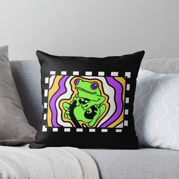 Item preview, Groovy Subtle Non-Binary Pride Red Eyed Tree Frog Digital Painting  designed and sold by junifeather.