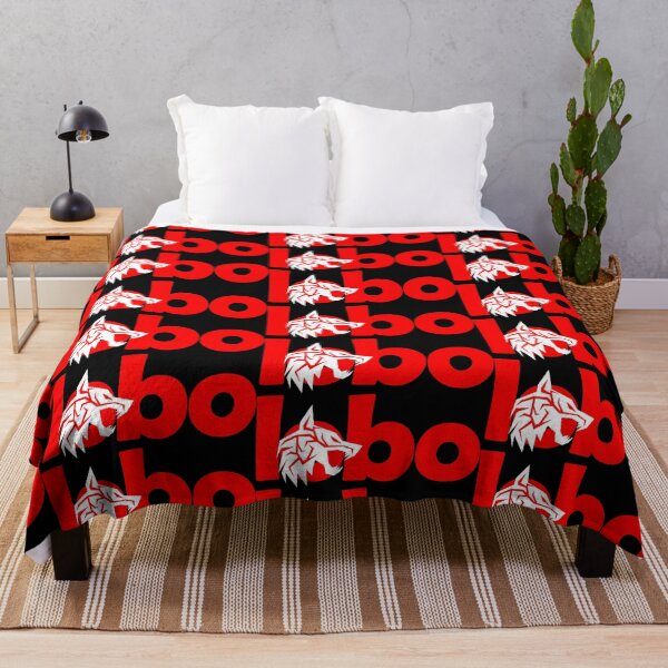 Item preview, White wolf with red eyes and red letters designed and sold by the Zarock Shop.