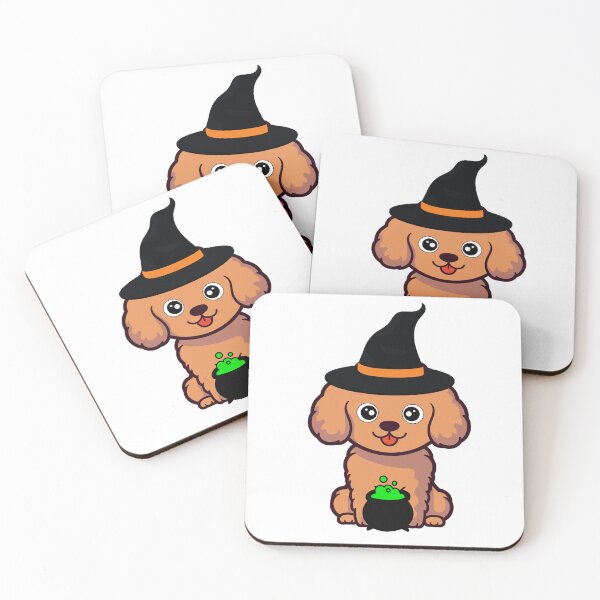 Item preview, Cute Brown Dog is wearing a witch costume designed and sold by Pet Station.