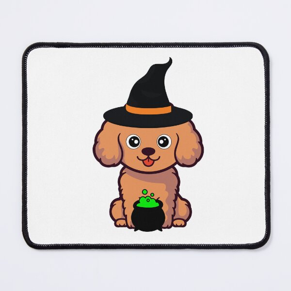 Item preview, Cute Brown Dog is wearing a witch costume designed and sold by Pet Station.