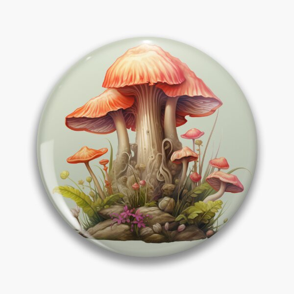 Item preview, Mushroom Fungi Fungus Toadstool Shroom Button Oyster Cremini Chantrelle Porcini Enoki Shiitake Morel Psychedelic Fern Flower Forest designed and sold by Sarcastic Narwhal.
