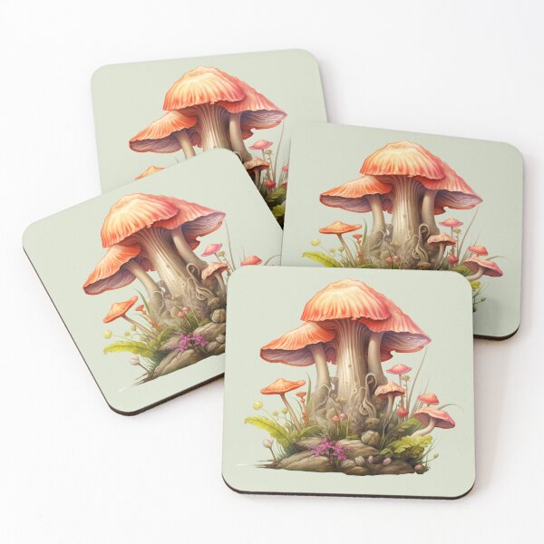 Item preview, Mushroom Fungi Fungus Toadstool Shroom Button Oyster Cremini Chantrelle Porcini Enoki Shiitake Morel Psychedelic Fern Flower Forest designed and sold by Sarcastic Narwhal.