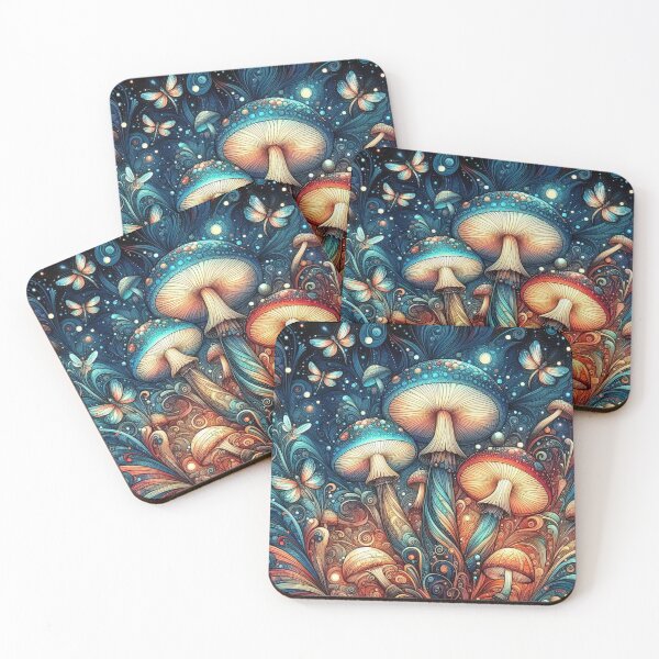 Item preview, Blue Mushrooms! designed and sold by DEKA777.