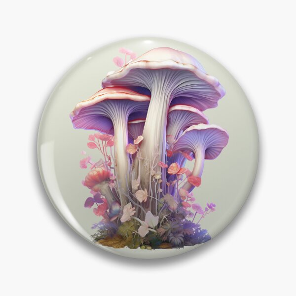 Item preview, Mushroom Fungi Fungus Toadstool Shroom Button Oyster Cremini Chantrelle Porcini Enoki Shiitake Morel Psychedelic Fern Flower Forest designed and sold by Sarcastic Narwhal.