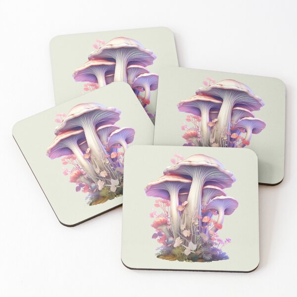 Item preview, Mushroom Fungi Fungus Toadstool Shroom Button Oyster Cremini Chantrelle Porcini Enoki Shiitake Morel Psychedelic Fern Flower Forest designed and sold by Sarcastic Narwhal.