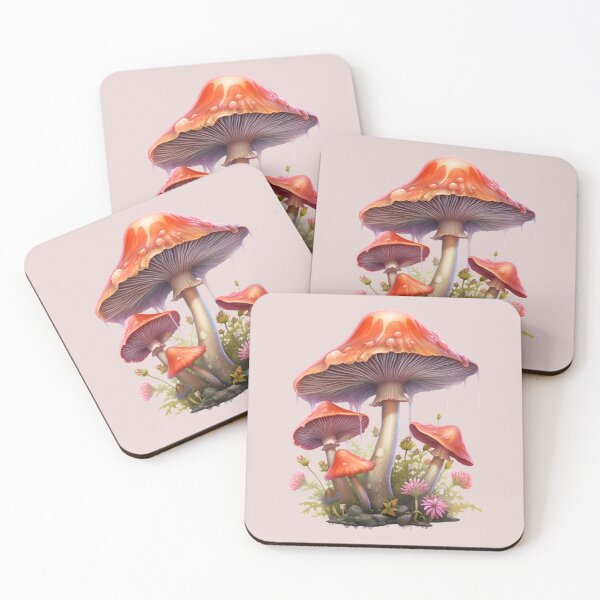 Item preview, Mushroom Fungi Fungus Toadstool Shroom Button Oyster Cremini Chantrelle Porcini Enoki Shiitake Morel Psychedelic Fern Flower Forest designed and sold by Sarcastic Narwhal.