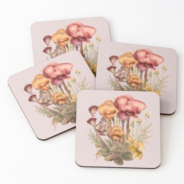 Item preview, Mushroom Fungi Fungus Toadstool Shroom Button Oyster Cremini Chantrelle Porcini Enoki Shiitake Morel Psychedelic Fern Flower Forest designed and sold by Sarcastic Narwhal.