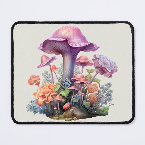 Item preview, Mushroom Fungi Fungus Toadstool Shroom Button Oyster Cremini Chantrelle Porcini Enoki Shiitake Morel Psychedelic Fern Flower Forest designed and sold by Sarcastic Narwhal.