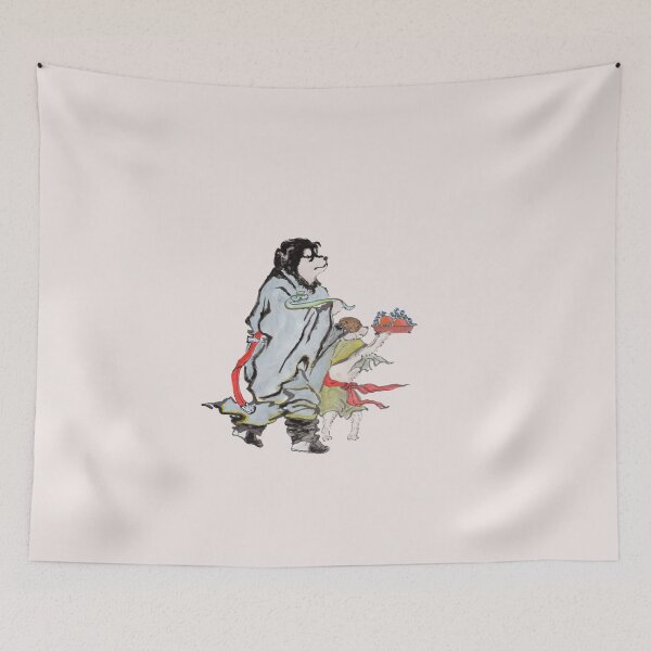 Item preview, Interesting traditional Chinese painting: Dog presenting peaches designed and sold by huangtingart.