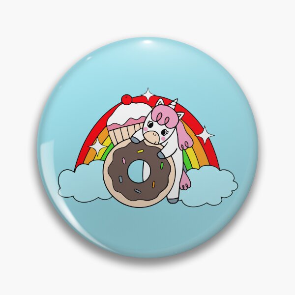Artikelvorschau, Einhorn mit Regenbogen-Donut-Kuchen entworfen und verkauft von Odetee.