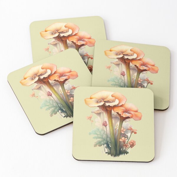 Item preview, Mushroom Fungi Fungus Toadstool Shroom Button Oyster Cremini Chantrelle Porcini Enoki Shiitake Morel Psychedelic Fern Flower Forest designed and sold by Sarcastic Narwhal.