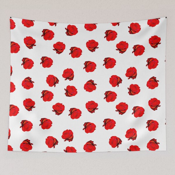 Item preview, bloody red rose seamless repeat, love sweetheart designed and sold by pipikijung.