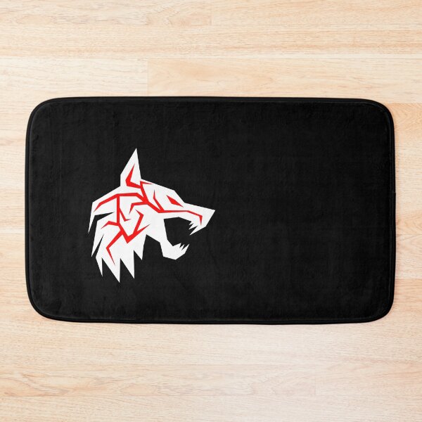 Item preview, White wolf with red eyes and black letters designed and sold by the Zarock Shop.