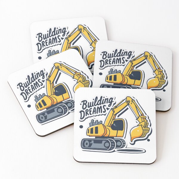 Item preview, Building Dreams - Cartoon Excavator designed and sold by NiftyWrx.