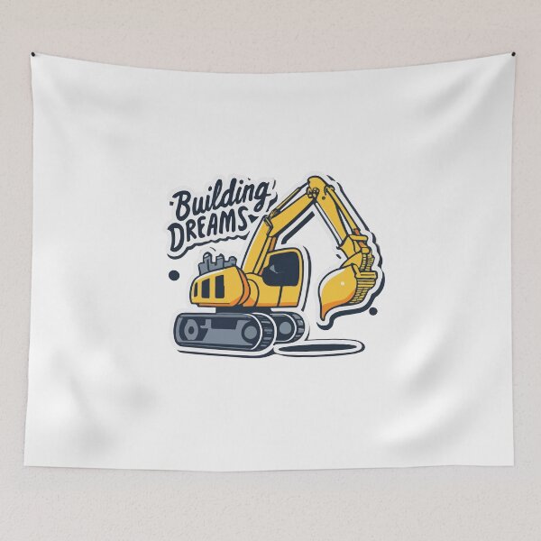 Item preview, Building Dreams - Cartoon Excavator designed and sold by NiftyWrx.