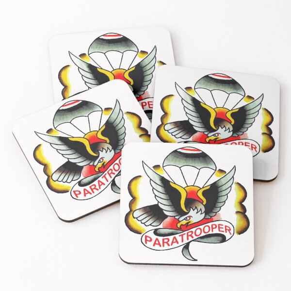 Item preview, Paratrooper; Vintage Tattoo Style; designed and sold by StickerApe.