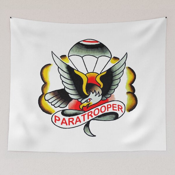 Item preview, Paratrooper; Vintage Tattoo Style; designed and sold by StickerApe.