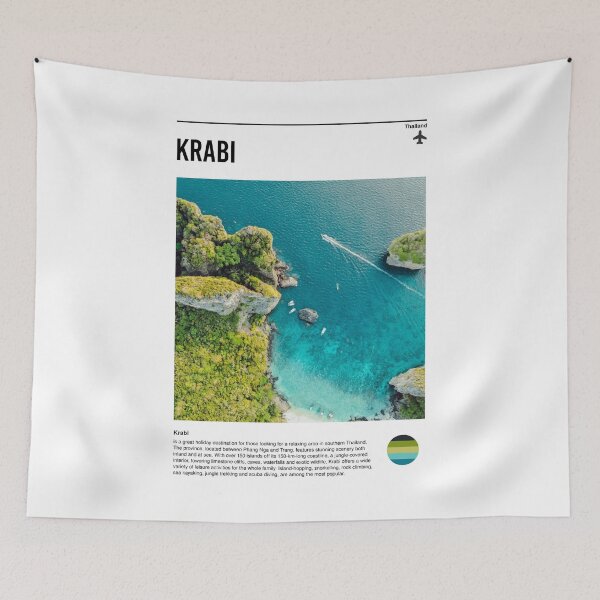 Aperçu de l'œuvre Visitez Krabi (affiche de voyage minimale) créée et vendue par RabbitK.