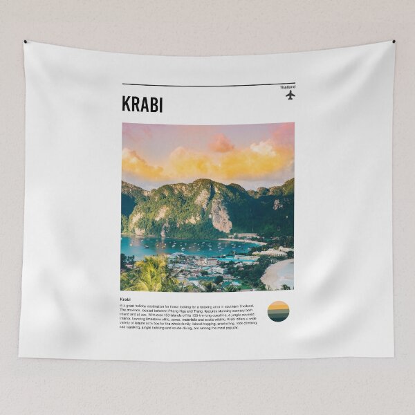 Aperçu de l'œuvre Visitez Krabi (affiche de voyage minimale) créée et vendue par RabbitK.
