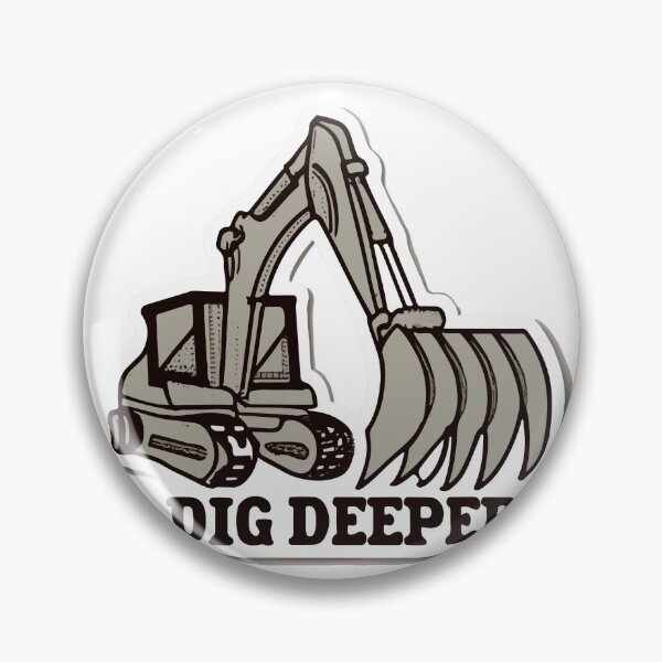 Item preview, Dig Deeper - Minimalist Backhoe Line Art designed and sold by NiftyWrx.