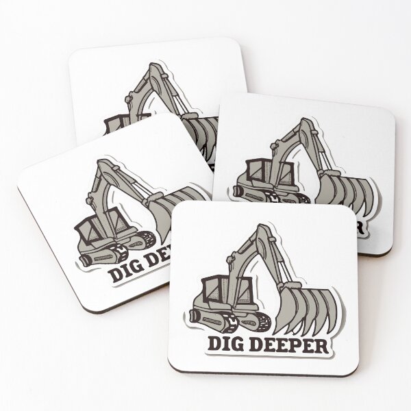 Item preview, Dig Deeper - Minimalist Backhoe Line Art designed and sold by NiftyWrx.