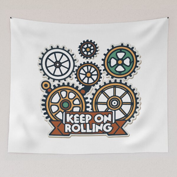 Item preview, Keep on Rolling Steampunk Gear Design designed and sold by NiftyWrx.