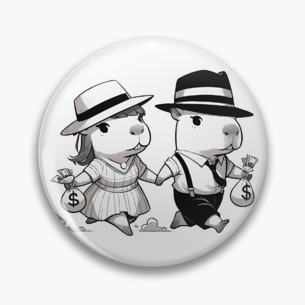 Item preview, Toronto - High Park Capybaras - Bonnie & Clyde V1 designed and sold by nostalgiapress.
