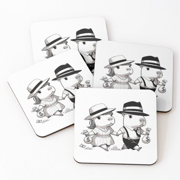 Item preview, Toronto - High Park Capybaras - Bonnie & Clyde V1 designed and sold by nostalgiapress.
