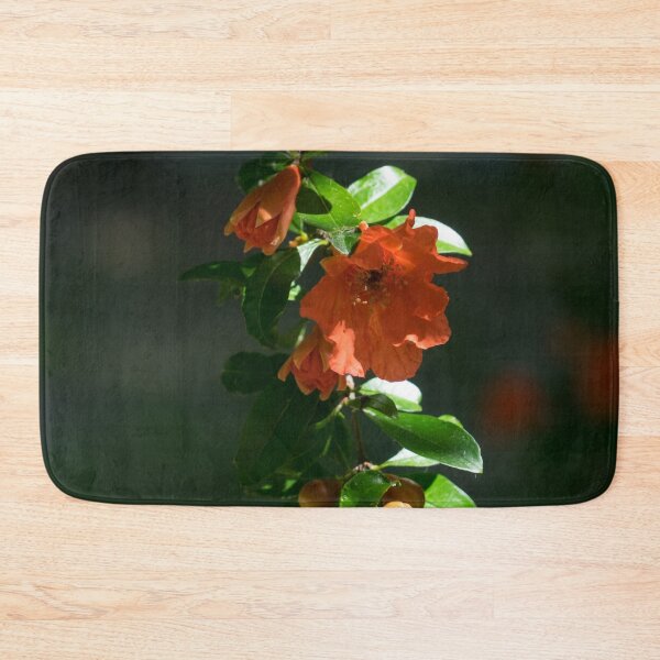 Item preview, Slender Sunlit Pomegranate Branchlet with Buds and Blooms designed and sold by Georgia Mizuleva.