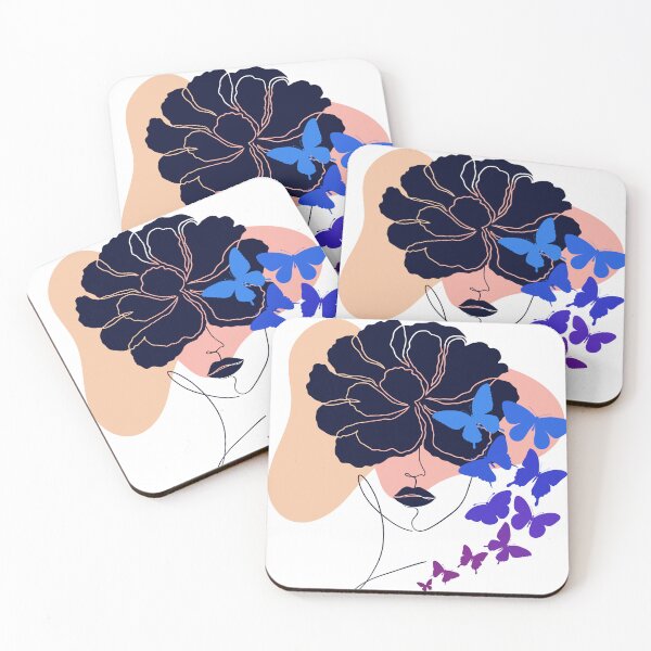 Item preview, flowers bloom, women butterflys  designed and sold by upupupshop.
