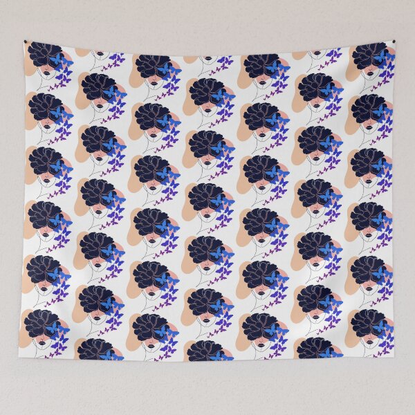 Item preview, flowers bloom, women butterflys  designed and sold by upupupshop.