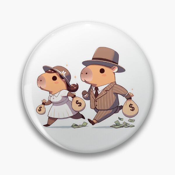 Item preview, Toronto - High Park Capybaras Bonnie & Clyde V2 designed and sold by nostalgiapress.